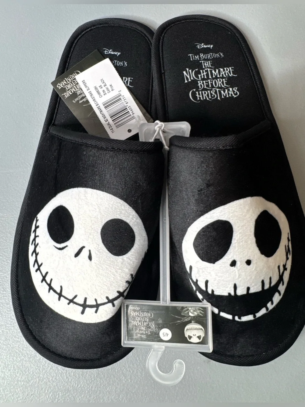 The nightmare before Christmas jack skellington slip-on sole grip slippers 4/5